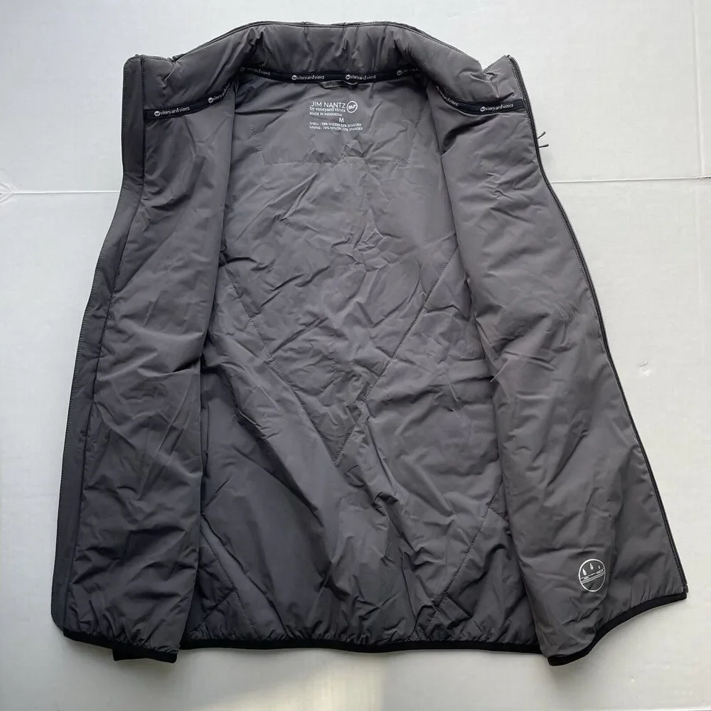 Vineyard Vines Jim Nantz Performance Waterproof Full Zip Puffer Vest Camo M